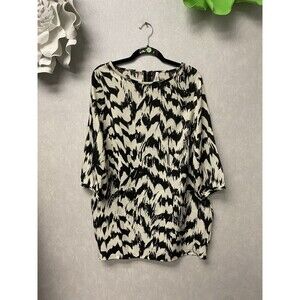 Just Fab Black/White Dress Size Large